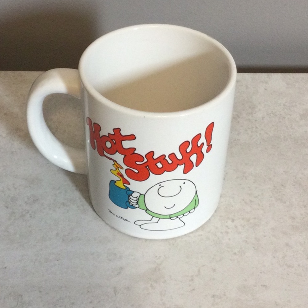 Vintage 1980 Ziggy Hot Stuff! Ceramic Coffee Mug with Cartoon Graphic